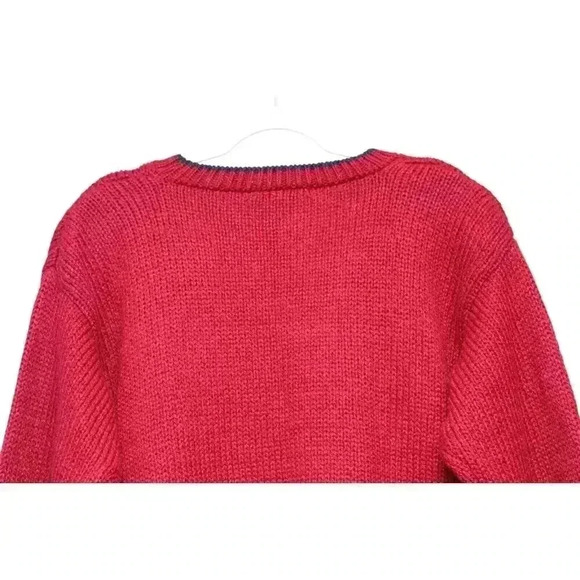 Vintage 80s 90s Grandpa Cardigan Sweater Size Large Classic Knit Ramie Argyle - Picture 10 of 12